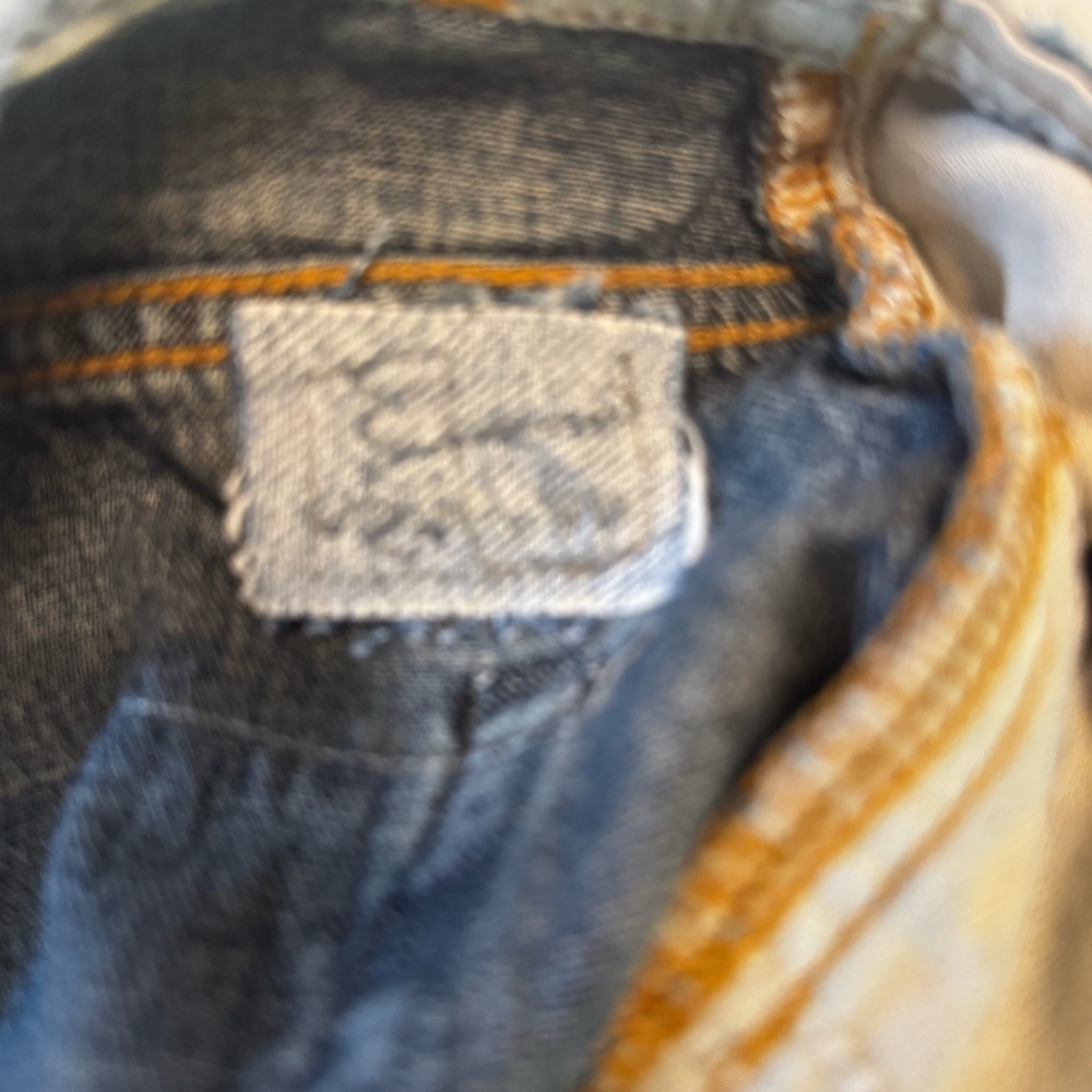 XOXO Boho Upcycled Denim Jean Patchwork Skirt with Vintage 80’s Material Sz 9/10 - Picture 13 of 14